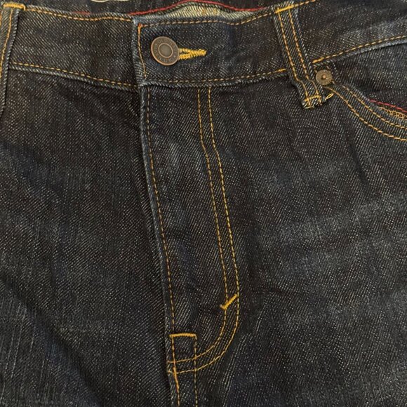Old Navy Famous Jeans Straight Fit Mens Size 36X32 Dark Wash Denim - Picture 5 of 9